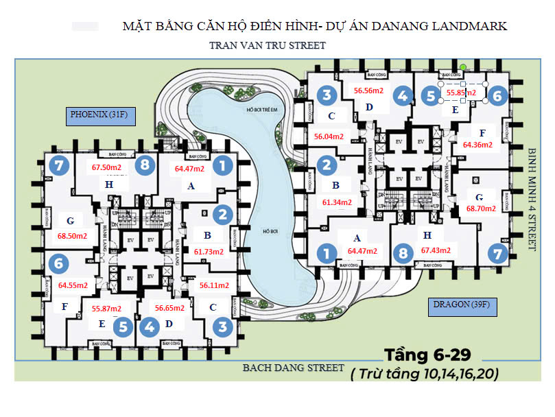 Mặt bằng Landmark Tower Đà Nẵng