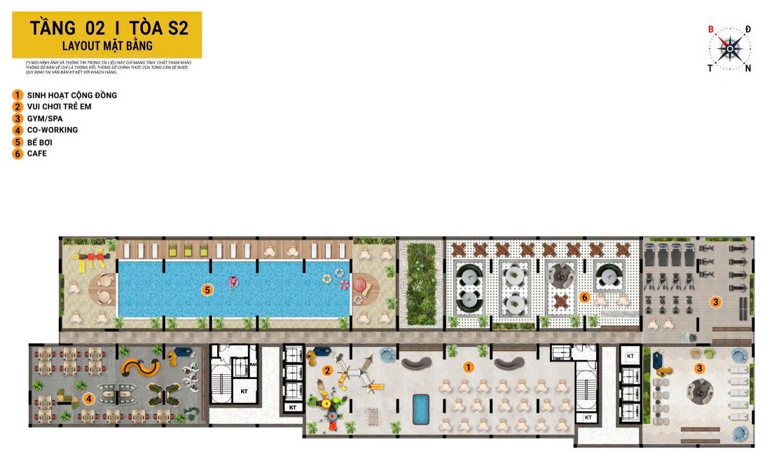 LAYOUT MẶT BẰNG TIỆN ÍCH SUN SPANA TOWER