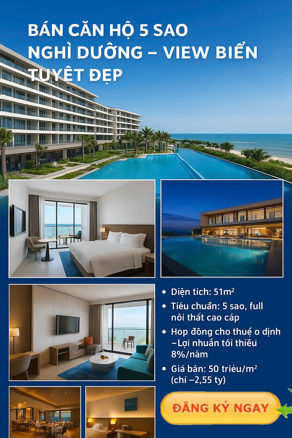 Chào bán căn hộ Malibu M01-4x, tầng 2, view hồ bơi, quầy bar, nhà hàng