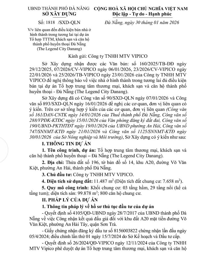 Giấy phép dự án The Legend City