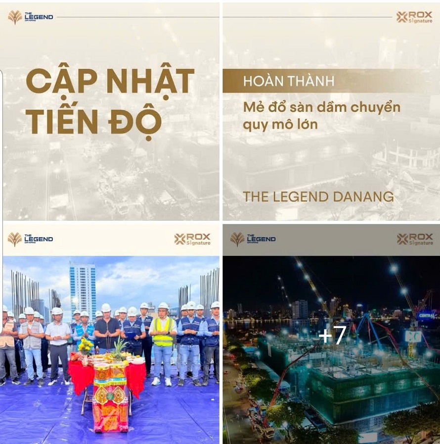 Tiến độ thi công The Legend City Đà Nẵng tháng 08/2026