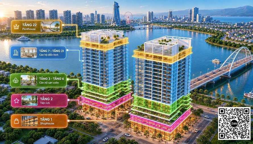 Phối cảnh dự án Sun S-Light Tower Đà Nẵng