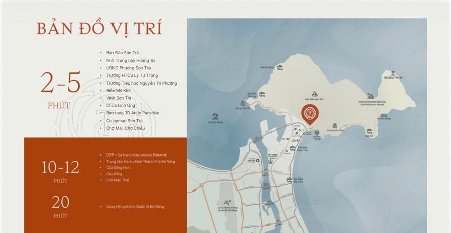 vị trí dự án the camellia sơn trà, đà nẵng